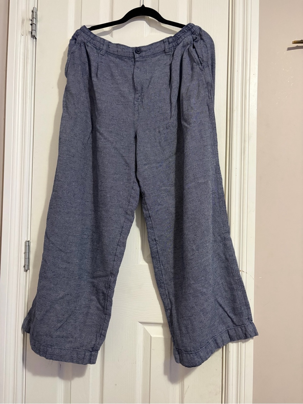 Women’s Lightweight Relaxed Wide Leg Pants - Blue